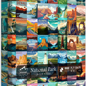 National Parks Jigsaw Puzzle for Adults (1000 Pieces) by PICKFORU
