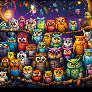 TangComplete - Owl Family Jigsaw Puzzle (1000 Pieces)