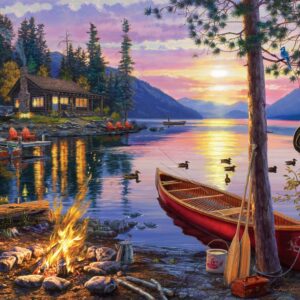 Buffalo Games – Darrell Bush – Canoe Lake – 1000 Piece Jigsaw Puzzle