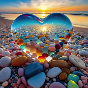 Love Pebbles Beach Puzzle for Adults 1000 Pieces